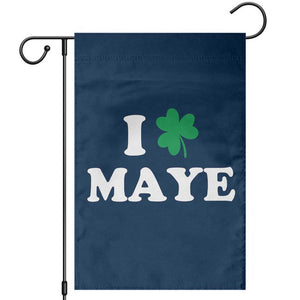 I Shamrock Maye Garden Flag St. Patrick’s Day Sports Fan Irish Twist TS02 Navy Print Your Wear