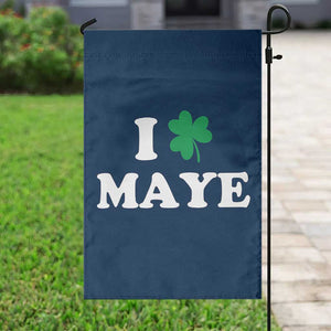 I Shamrock Maye Garden Flag St. Patrick’s Day Sports Fan Irish Twist TS02 Print Your Wear