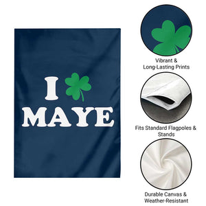 I Shamrock Maye Garden Flag St. Patrick’s Day Sports Fan Irish Twist TS02 Print Your Wear