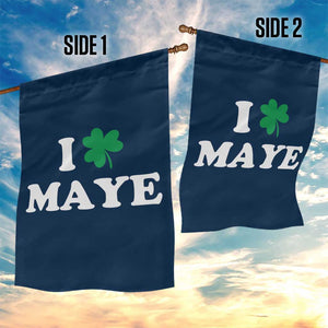 I Shamrock Maye Garden Flag St. Patrick’s Day Sports Fan Irish Twist TS02 Print Your Wear