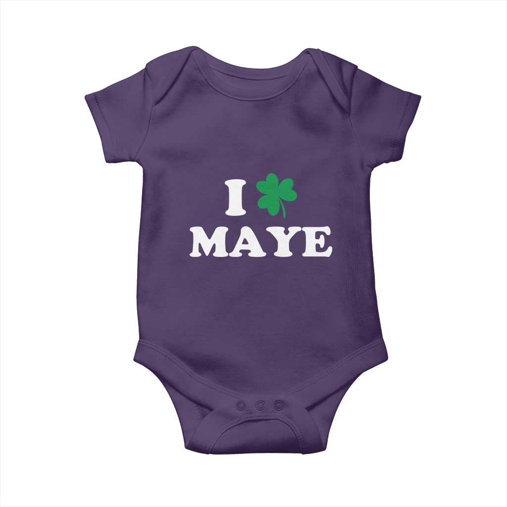 I Shamrock Maye Baby Onesie St. Patrick’s Day Sports Fan Irish Twist TS02 Purple Print Your Wear