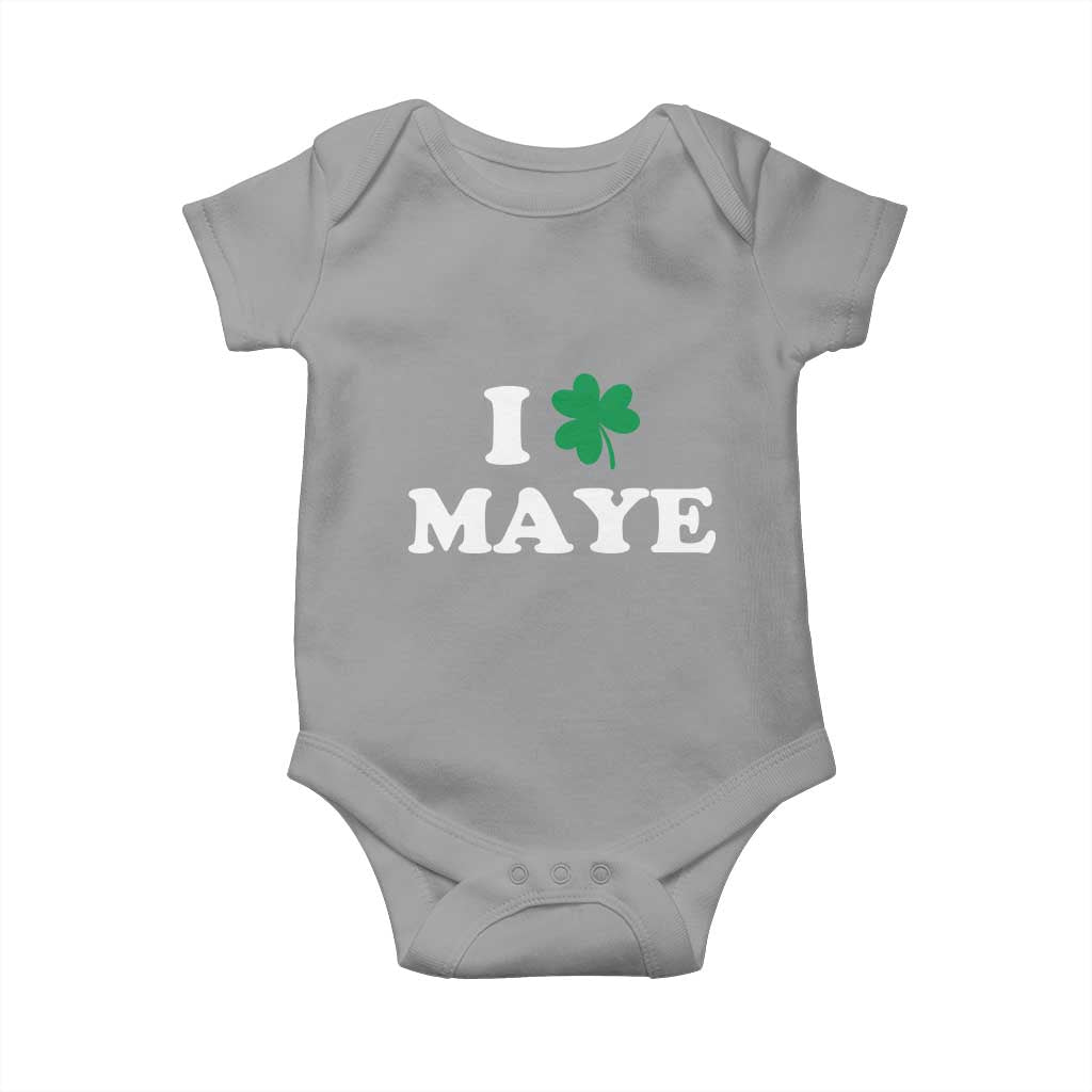 I Shamrock Maye Baby Onesie St. Patrick’s Day Sports Fan Irish Twist TS02 Sport Gray Print Your Wear