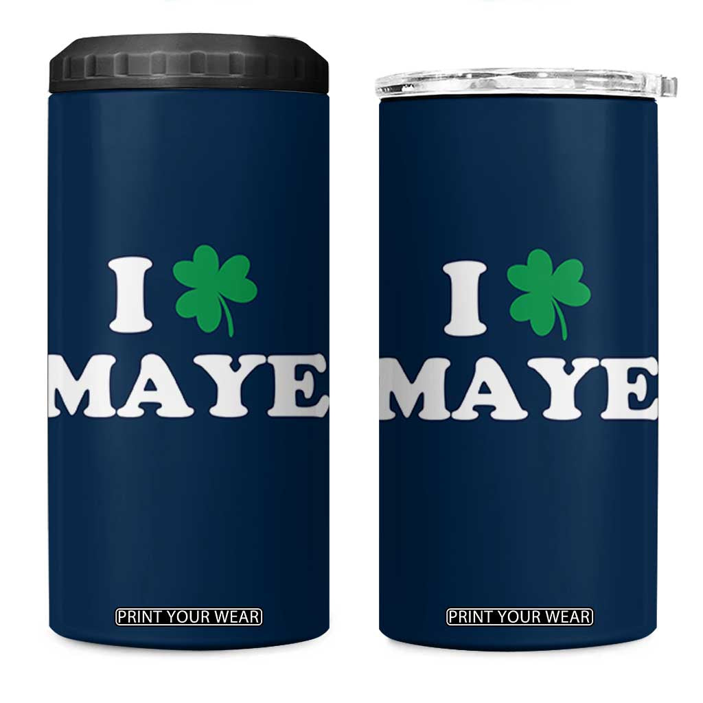 I Shamrock Maye 4 in 1 Can Cooler Tumbler St. Patrick’s Day Sports Fan Irish Twist TS02 One Size: 16 oz Navy Print Your Wear