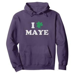 I Shamrock Maye Hoodie St. Patrick’s Day Sports Fan Irish Twist TS02 Purple Print Your Wear