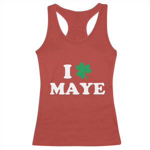 I Shamrock Maye Racerback Tank Top St. Patrick’s Day Sports Fan Irish Twist TS02 Red Print Your Wear