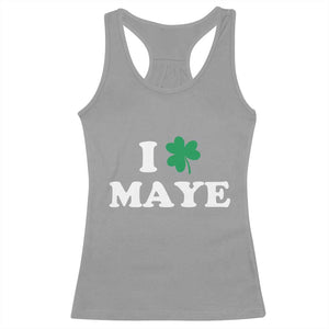 I Shamrock Maye Racerback Tank Top St. Patrick’s Day Sports Fan Irish Twist TS02 Sport Gray Print Your Wear
