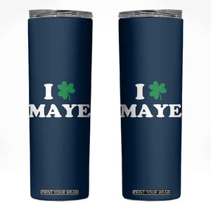 I Shamrock Maye Skinny Tumbler St. Patrick’s Day Sports Fan Irish Twist TS02 Navy Print Your Wear