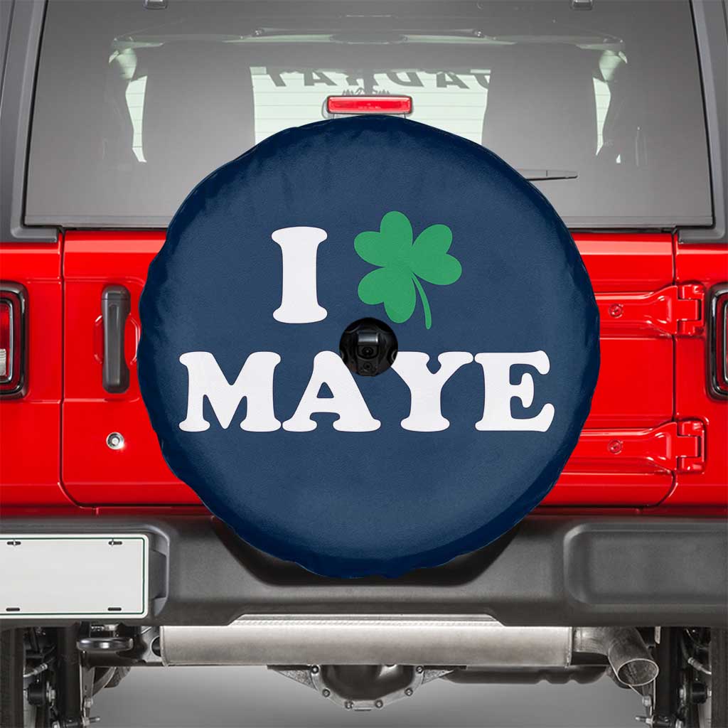 I Shamrock Maye Spare Tire Cover St. Patrick’s Day Sports Fan Irish Twist TS02 Navy Print Your Wear