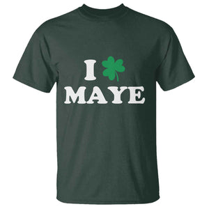 I Shamrock Maye T Shirt St. Patrick’s Day Sports Fan Irish Twist TS02 Dark Forest Green Print Your Wear