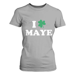 I Shamrock Maye T Shirt For Women St. Patrick’s Day Sports Fan Irish Twist TS02 Sport Gray Print Your Wear