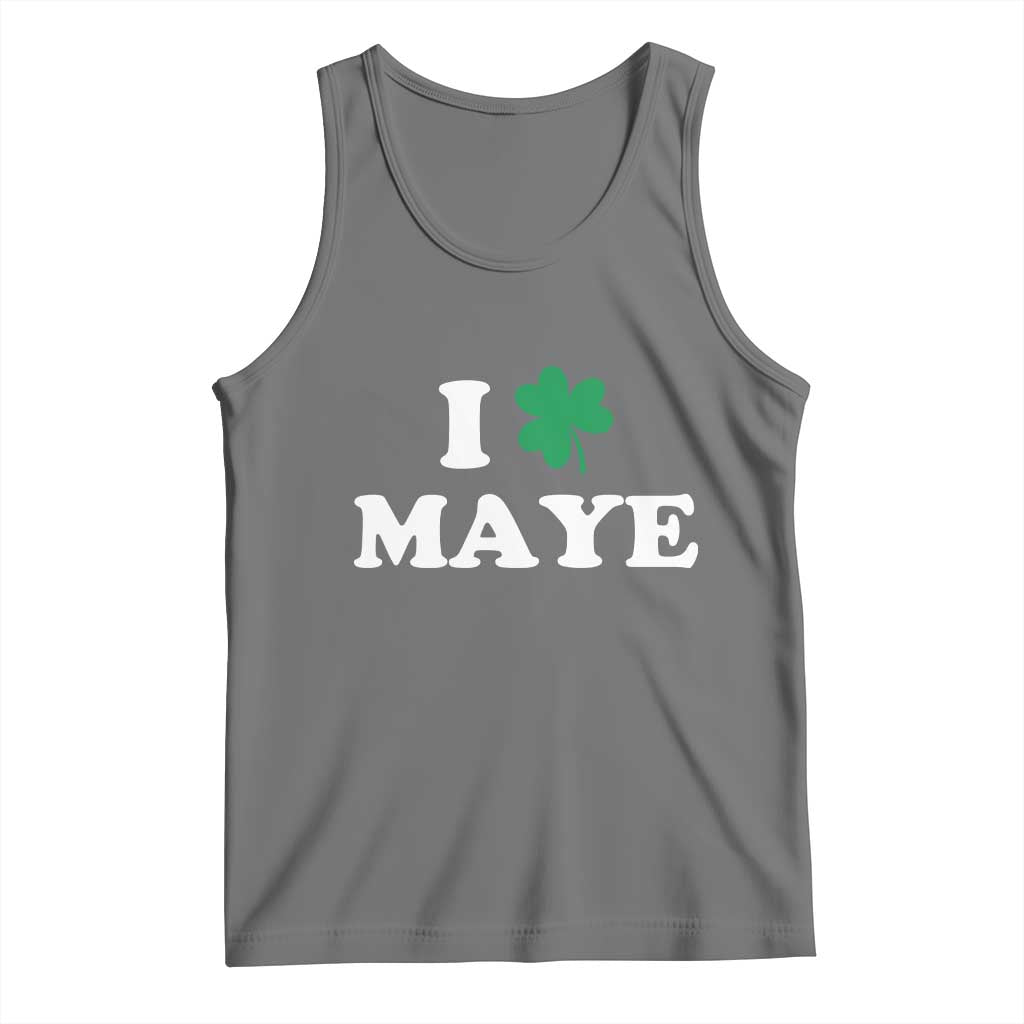 I Shamrock Maye Tank Top St. Patrick’s Day Sports Fan Irish Twist TS02 Black Heather Print Your Wear