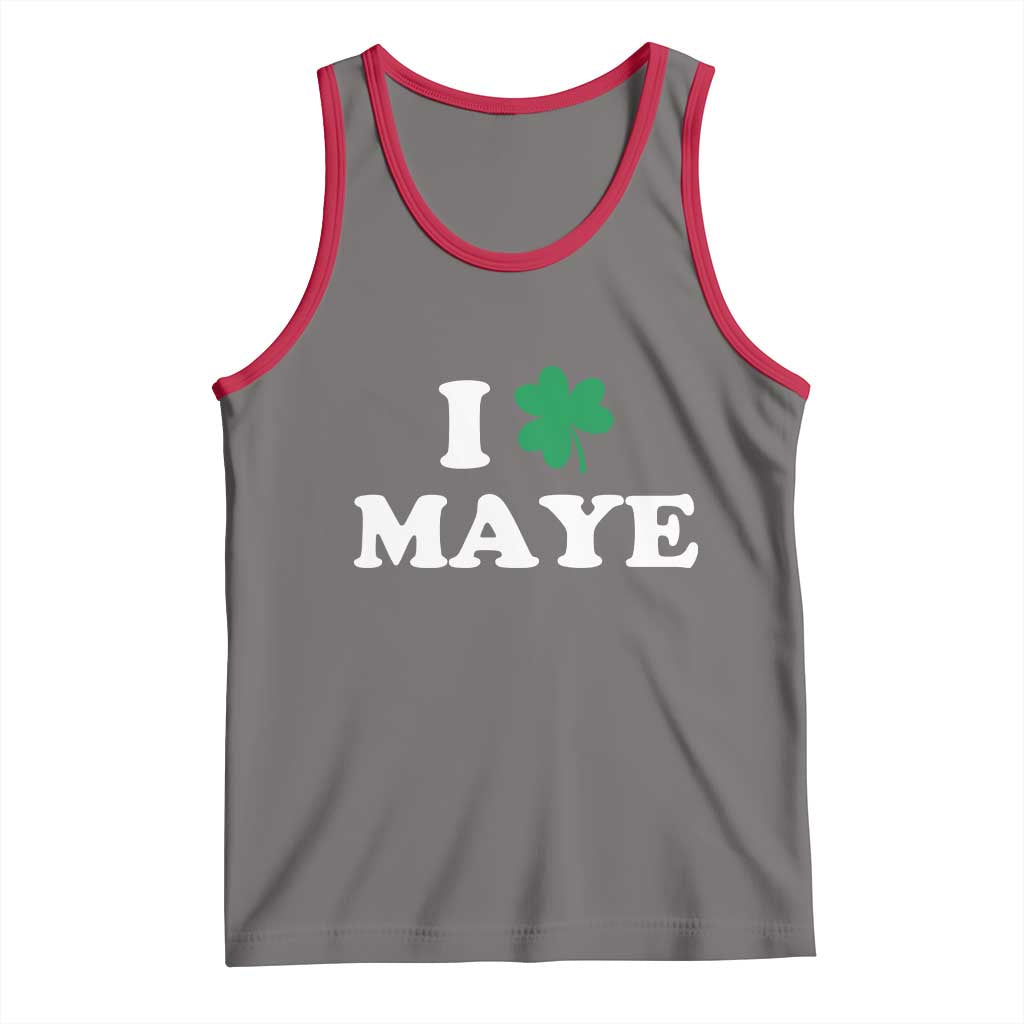 I Shamrock Maye Tank Top St. Patrick’s Day Sports Fan Irish Twist TS02 Deep Heather Red Print Your Wear