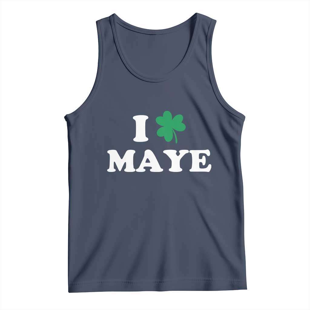 I Shamrock Maye Tank Top St. Patrick’s Day Sports Fan Irish Twist TS02 Navy Print Your Wear