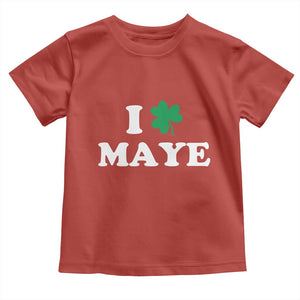 I Shamrock Maye Toddler T Shirt St. Patrick’s Day Sports Fan Irish Twist TS02 Red Print Your Wear