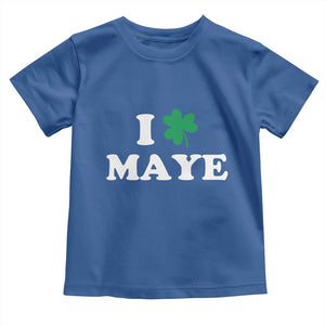 I Shamrock Maye Toddler T Shirt St. Patrick’s Day Sports Fan Irish Twist TS02 Royal Blue Print Your Wear