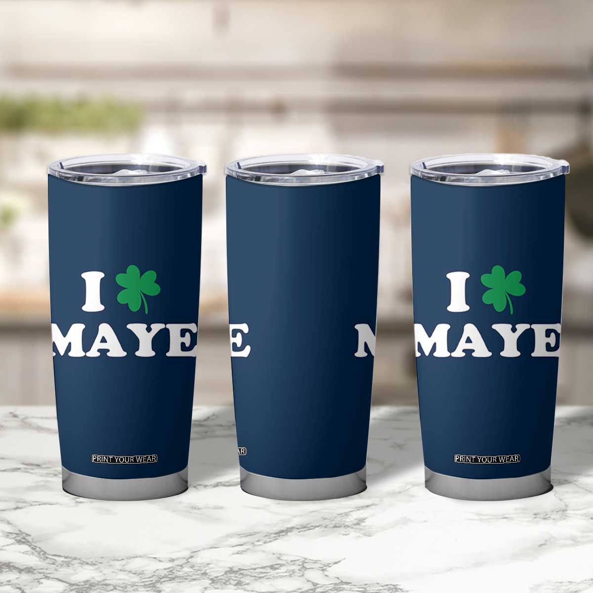 I Shamrock Maye Tumbler Cup St. Patrick’s Day Sports Fan Irish Twist TS02 Print Your Wear