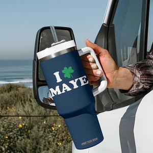 I Shamrock Maye Tumbler With Handle St. Patrick’s Day Sports Fan Irish Twist TS02 Print Your Wear