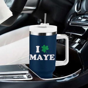 I Shamrock Maye Tumbler With Handle St. Patrick’s Day Sports Fan Irish Twist TS02 Print Your Wear