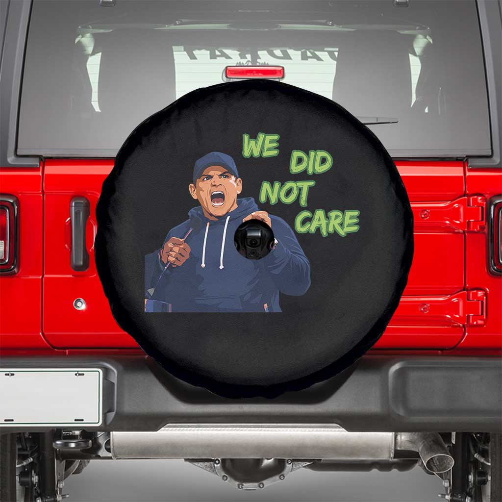 We Did Not Care Funny Hype Coach Spare Tire Cover Blunt Post-Game Comment TS02 Black Print Your Wear