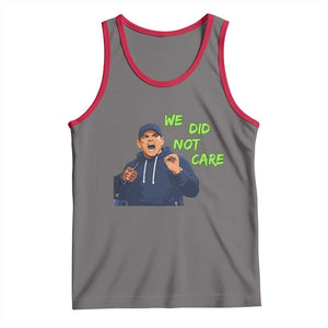 We Did Not Care Funny Hype Coach Tank Top Blunt Post-Game Comment TS02 Deep Heather Red Print Your Wear