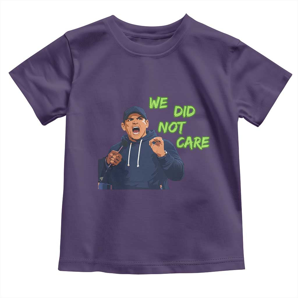 We Did Not Care Funny Hype Coach Toddler T Shirt Blunt Post-Game Comment TS02 Purple Print Your Wear