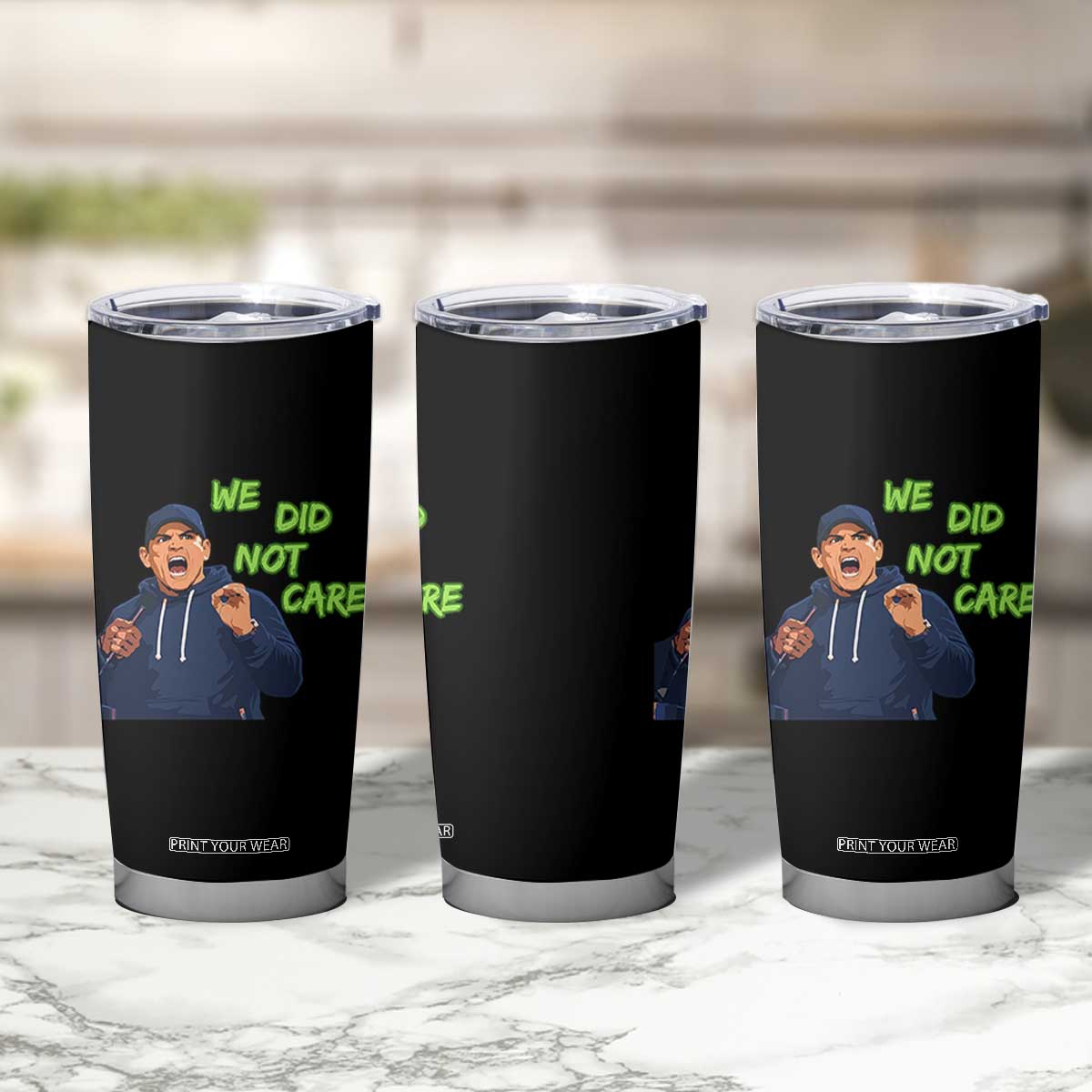 We Did Not Care Funny Hype Coach Tumbler Cup Blunt Post-Game Comment TS02 Print Your Wear