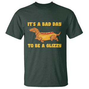 Hot Dog Lover T Shirt Its A Bad Day To Be A Glizzy Funny Wiener Meme TS02 Dark Forest Green Printyourwear