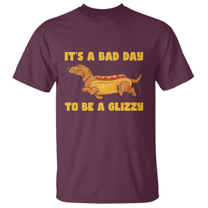 Hot Dog Lover T Shirt Its A Bad Day To Be A Glizzy Funny Wiener Meme TS02 Maroon Printyourwear