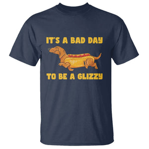 Hot Dog Lover T Shirt Its A Bad Day To Be A Glizzy Funny Wiener Meme TS02 Navy Printyourwear