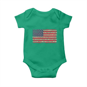 Pledge of Allegiance USA Flag Vintage Patriotic Graphic Baby Onesie One Nation Under God Liberty and Justice for All TS02 Irish Green Print Your Wear