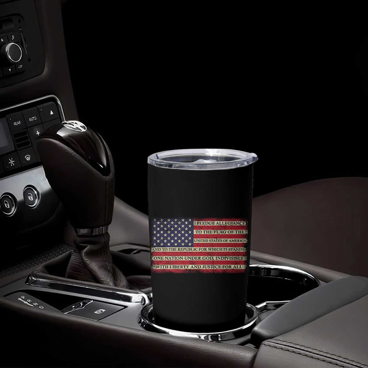 Pledge of Allegiance USA Flag Vintage Patriotic Graphic Tumbler Cup One Nation Under God Liberty and Justice for All TS02 Print Your Wear