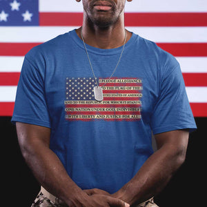American Patriotic T Shirt - I Pledge Allegiance To The Flag USA One Nation Under God Tee TS02 Royal Blue Printyourwear