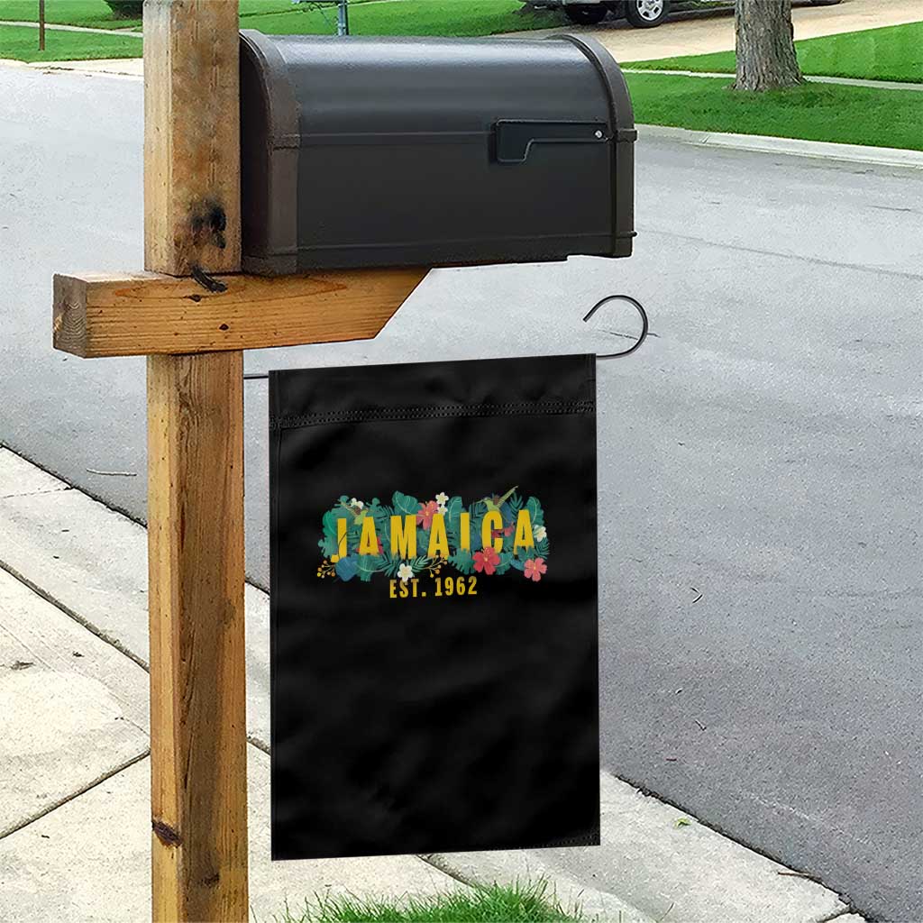 Jamaica Est 1962 Tropical Independence Garden Flag Doctor Bird and Hibiscus Botanical Travel Souvenir TS02 Print Your Wear