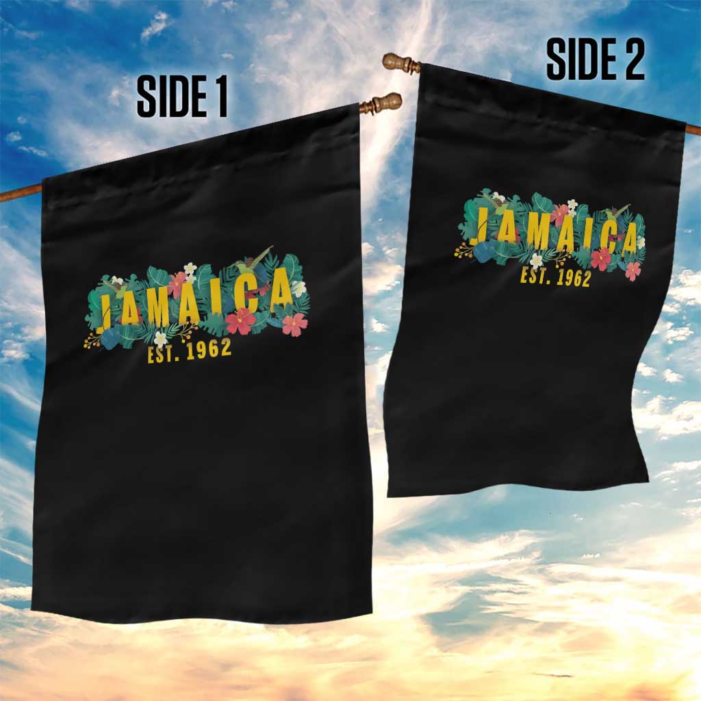Jamaica Est 1962 Tropical Independence Garden Flag Doctor Bird and Hibiscus Botanical Travel Souvenir TS02 Print Your Wear