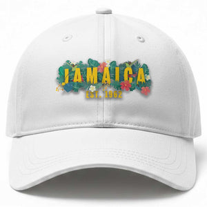 Jamaica Est 1962 Tropical Independence Baseball Cap Doctor Bird and Hibiscus Botanical Travel Souvenir TS02 Print Your Wear