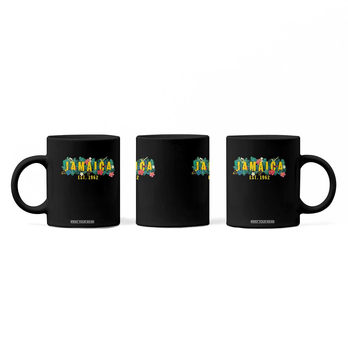 Jamaica Est 1962 Tropical Independence Coffee Mug Doctor Bird and Hibiscus Botanical Travel Souvenir TS02 Print Your Wear