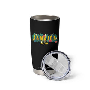 Jamaica Est 1962 Tropical Independence Tumbler Cup Doctor Bird and Hibiscus Botanical Travel Souvenir TS02 Print Your Wear