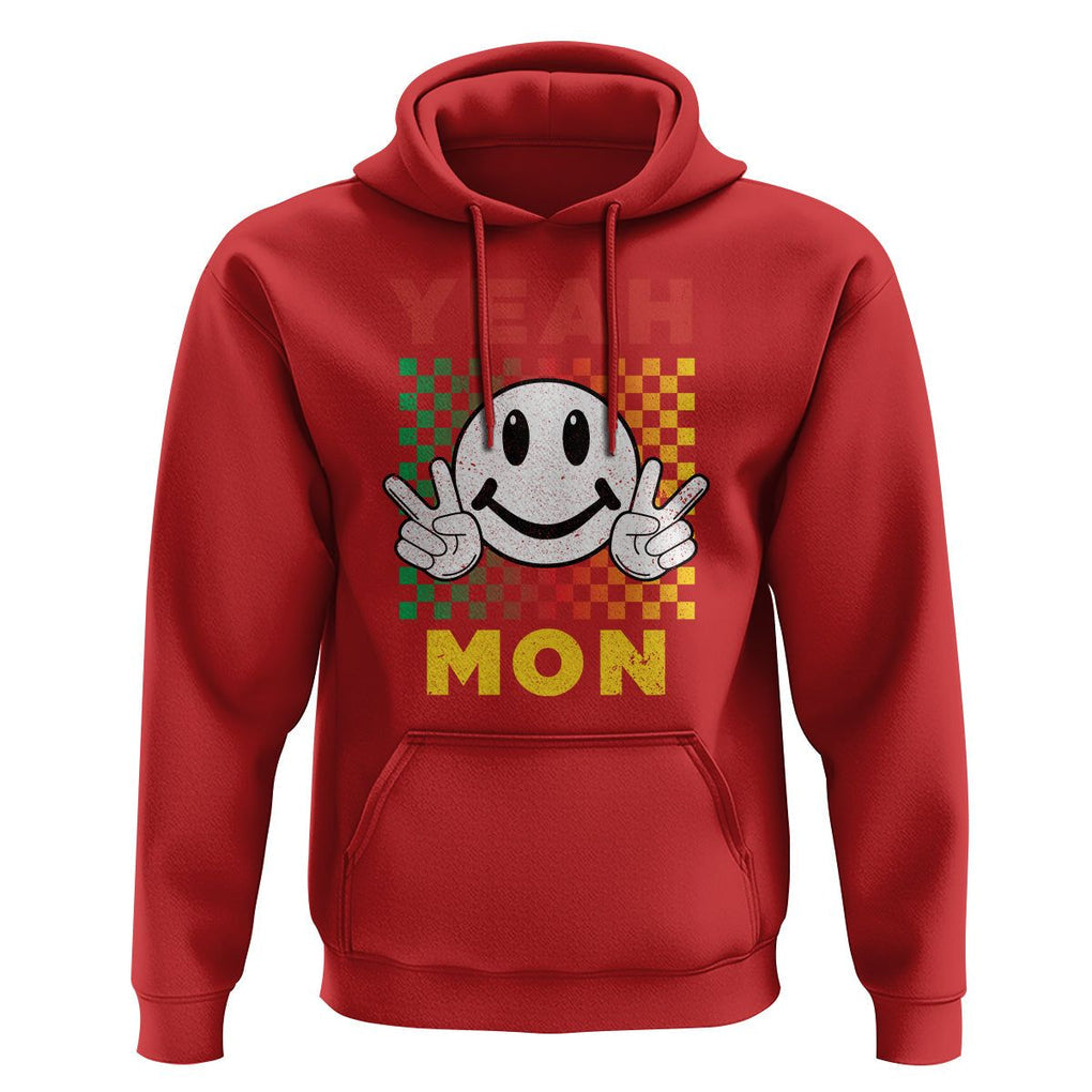 Yeah Mon Funny Caribbean Jamaican No Problem Jamaica Reggae Hoodie TS02 Red Print Your Wear