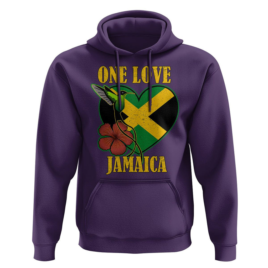 One Love Jamaica Flag Jamaican Caribbean Love Jamaica Reggae Hoodie TS02 Purple Print Your Wear