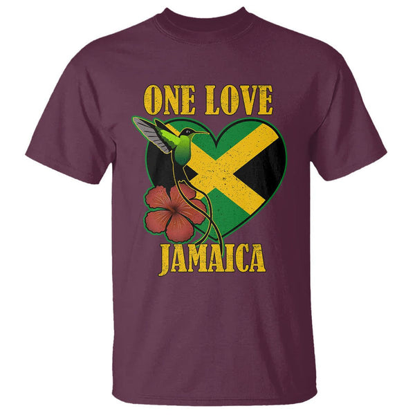 Jamaica One Love Reggae Caribbean Music Pride Flag T-Shirt