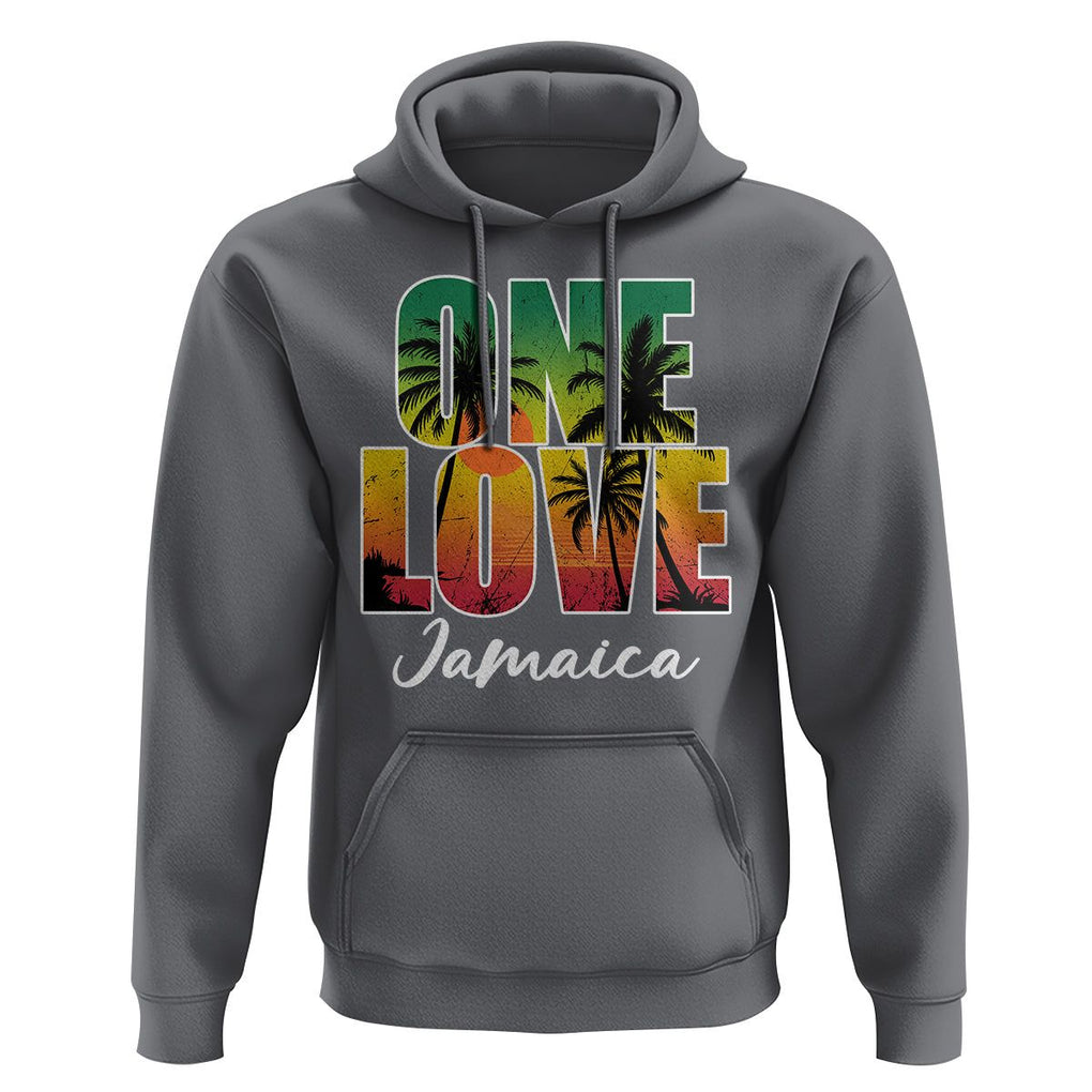 One Love Jamaica Jamaican Caribbean Vacation Jamaica Reggae Hoodie TS02 Charcoal Print Your Wear
