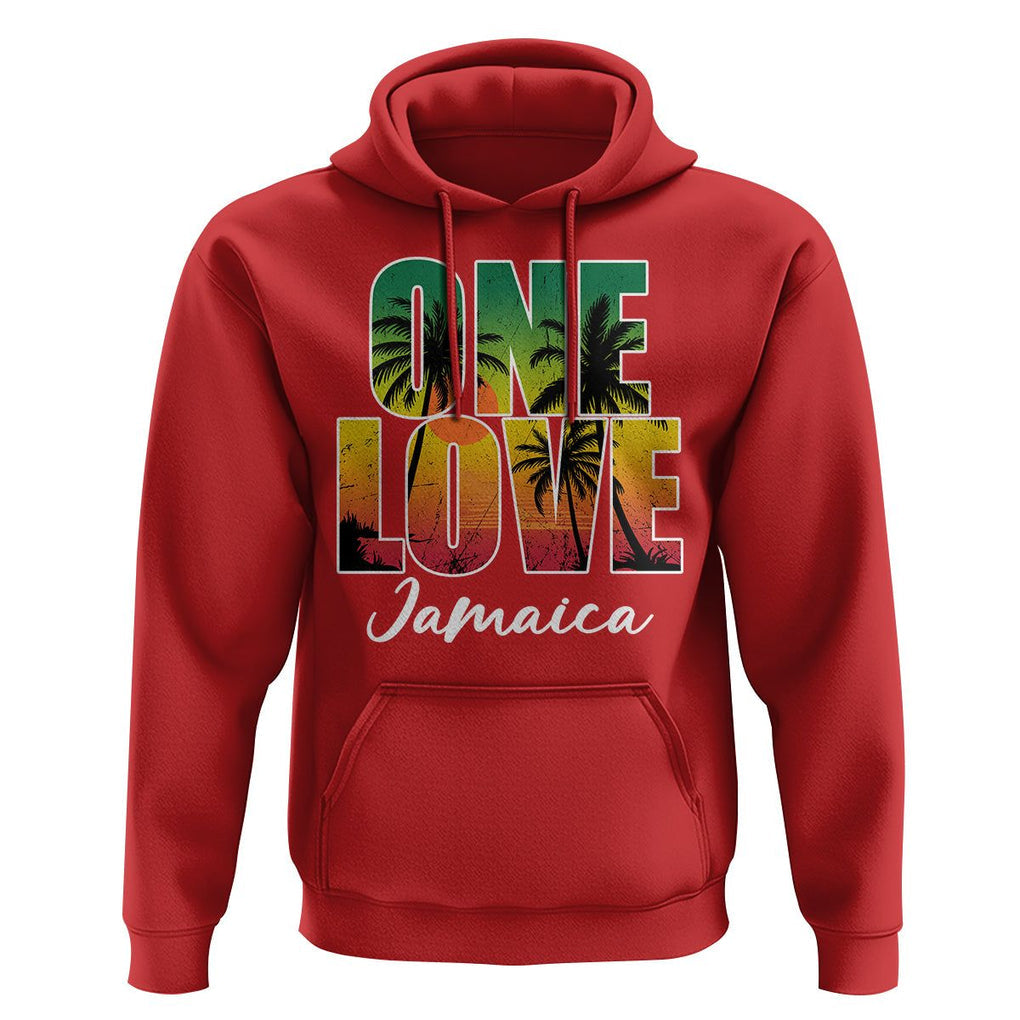 One Love Jamaica Jamaican Caribbean Vacation Jamaica Reggae Hoodie TS02 Red Print Your Wear