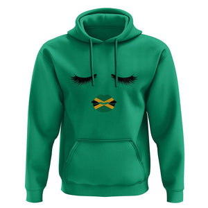 Jamaican Black Girls Eyelashes Lips Jamaica Flag Womens Hoodie TS02 Irish Green Print Your Wear