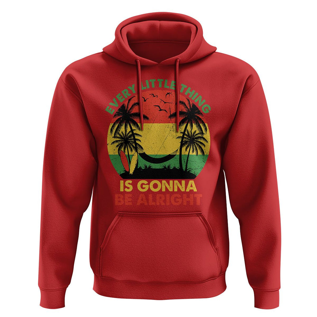 Every Little Thing Is Gonna Be Alright Retro Jamaica Reggae Hoodie TS02 Red Print Your Wear