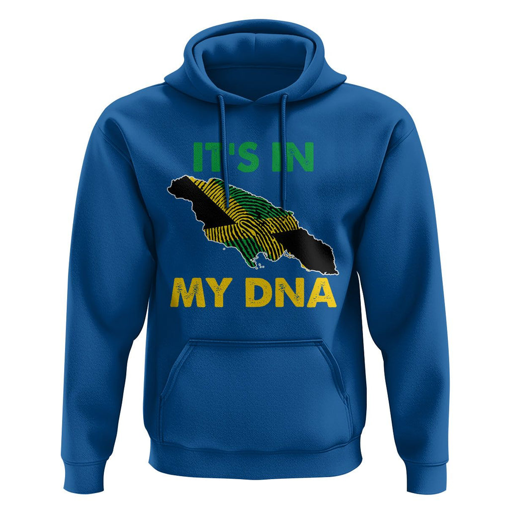 It's In My DNA Proud Jamaican Flag Map Jamaica Reggae Hoodie TS02 Royal Blue Print Your Wear