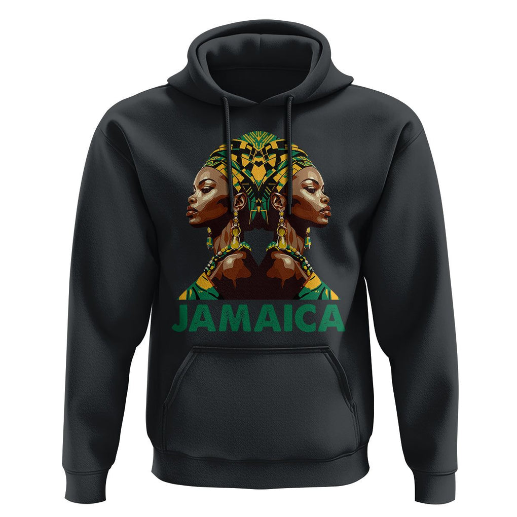 Jamaican Black Girls Melanin Queen Jamaica Flag Hair Womens Hoodie TS02 Black Print Your Wear