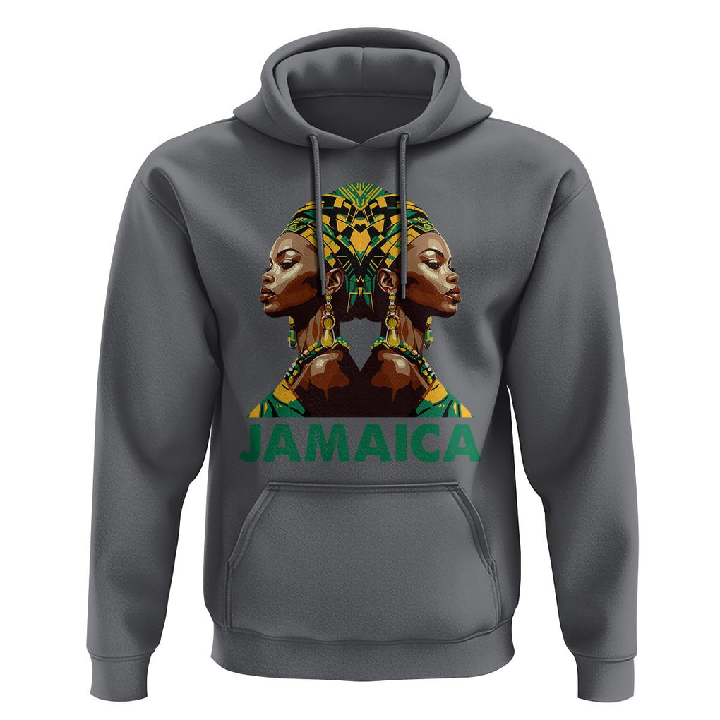 Jamaican Black Girls Melanin Queen Jamaica Flag Hair Womens Hoodie TS02 Charcoal Print Your Wear