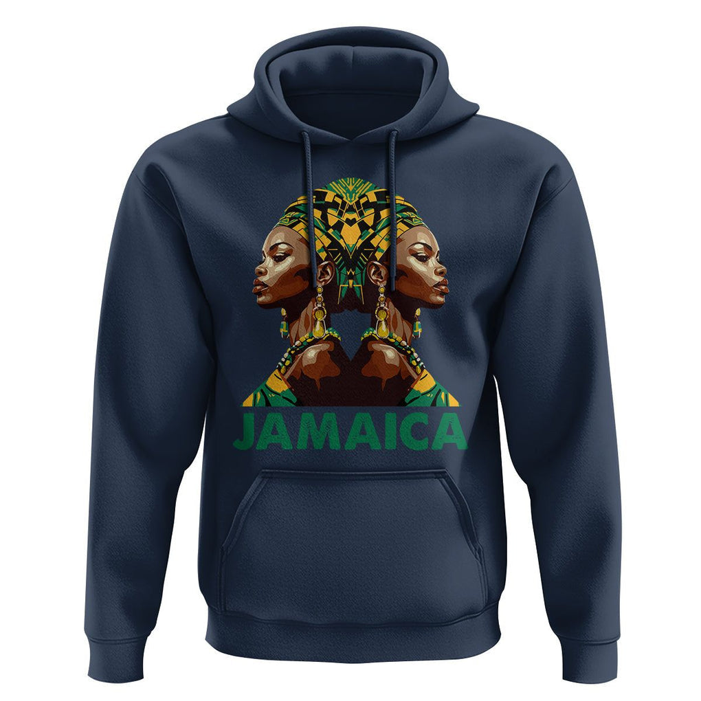 Jamaican Black Girls Melanin Queen Jamaica Flag Hair Womens Hoodie TS02 Navy Print Your Wear