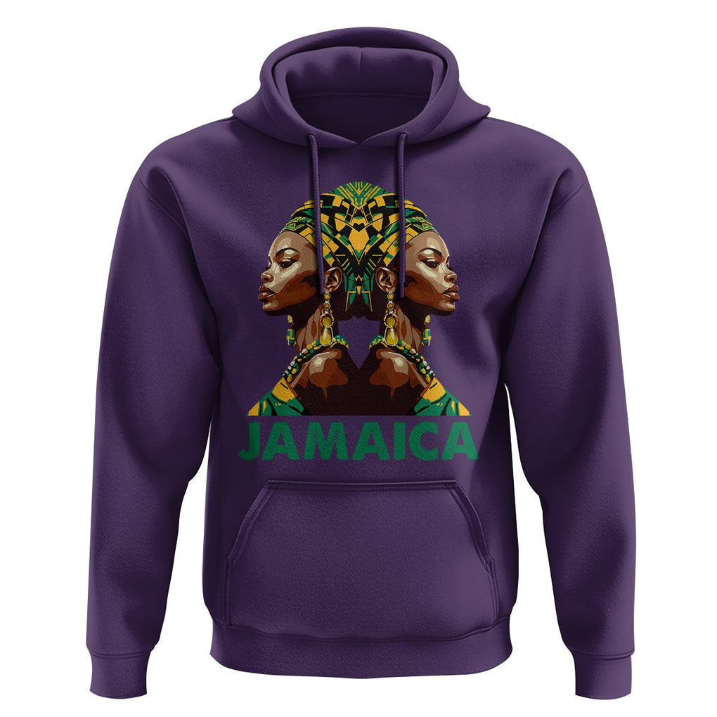 Jamaican Black Girls Melanin Queen Jamaica Flag Hair Womens Hoodie TS02 Purple Print Your Wear