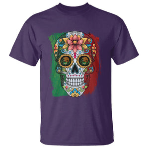 Sugar Skull Mexican Flag T Shirt Viva Mexico Hispanic Heritage Month TS02 Purple Printyourwear